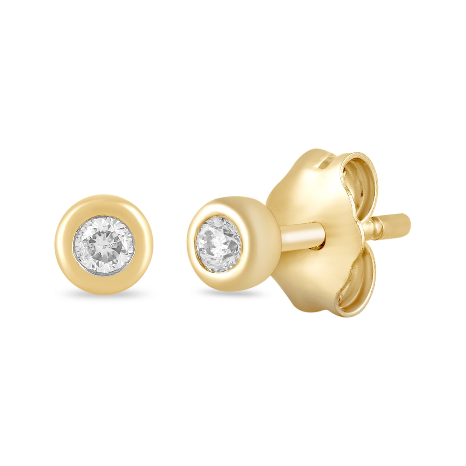 Brilliance Fine Jewelry Lab-Grown Diamond Yellow Gold-Plated Silver Convertible Earrings Set - Image 2