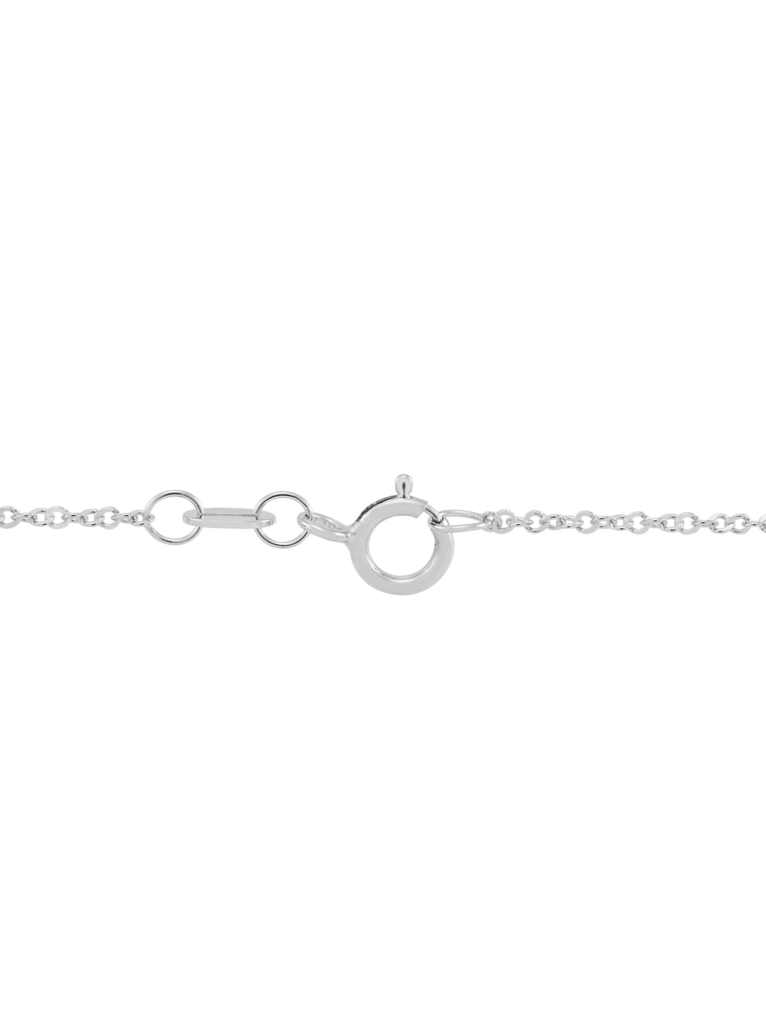 Brilliance Fine Jewelry Mother of Pearl Bar,Crystal,Heart,Mom Necklace in Sterling Silver and 14KT Rose Plate, 18" - Image 3