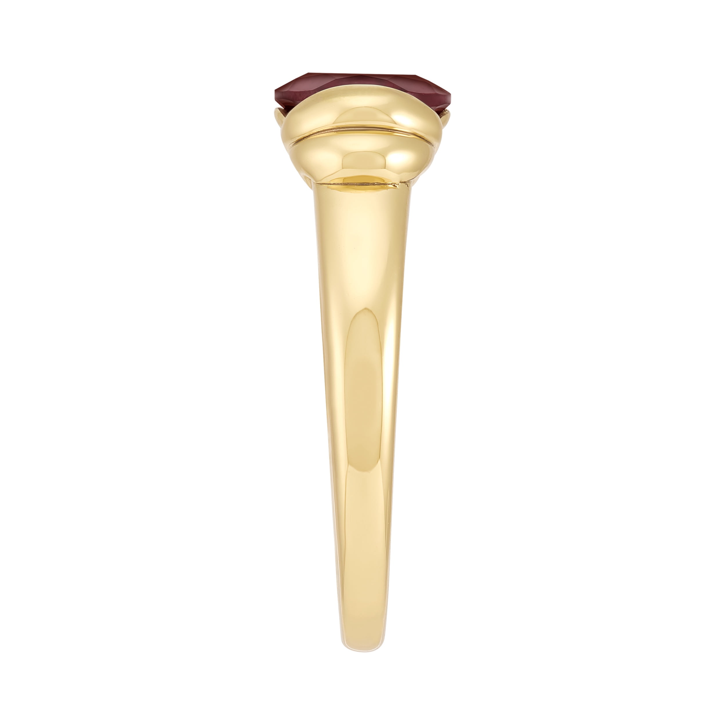 Brilliance Fine Jewelry Oval Garnet Ring in 14KT Gold Plated Sterling Silver - Image 3