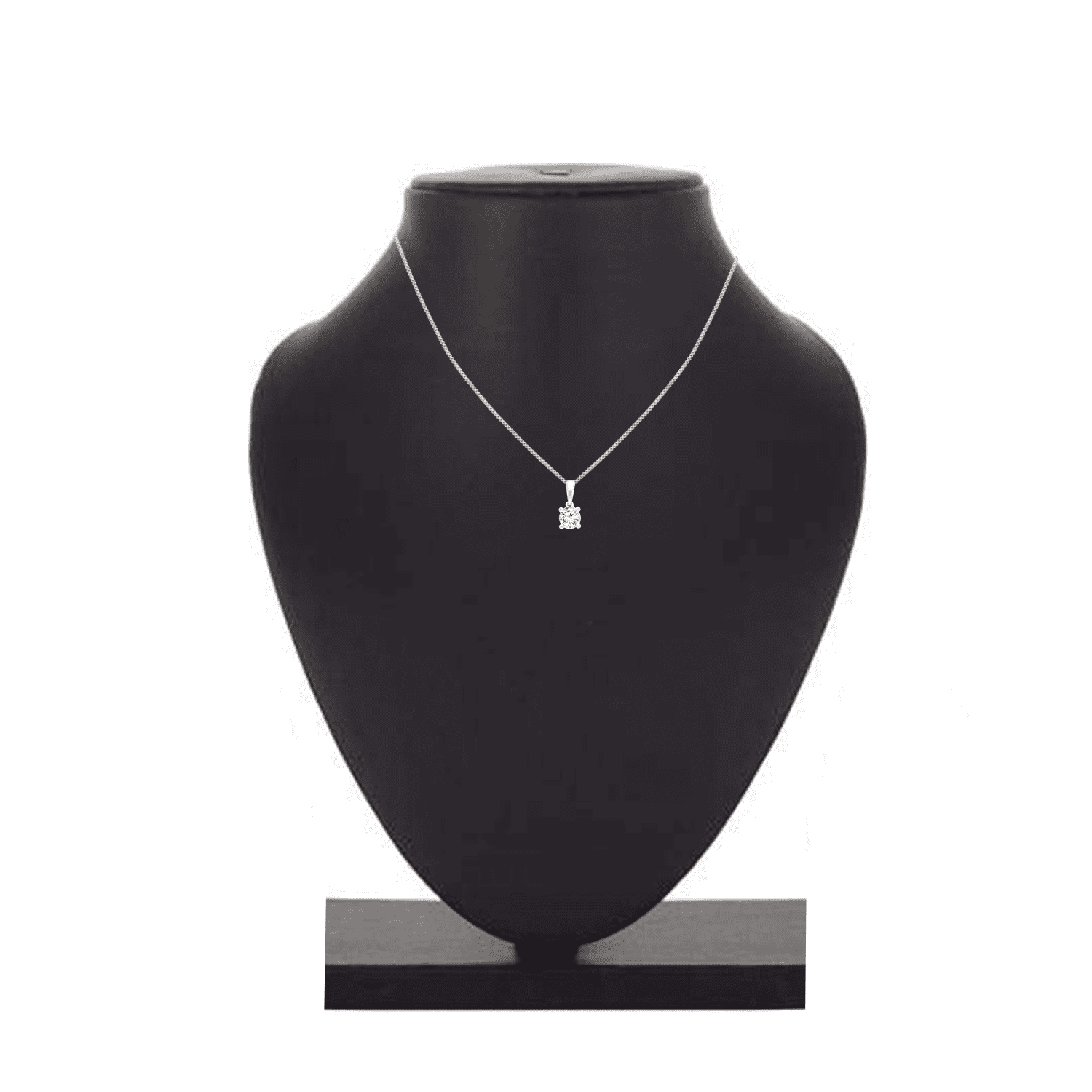Brilliance Fine Jewelry Round 1/2 Carat Lab Grown Diamond Solitaire Pendant Necklace in Sterling Silver - Image 3