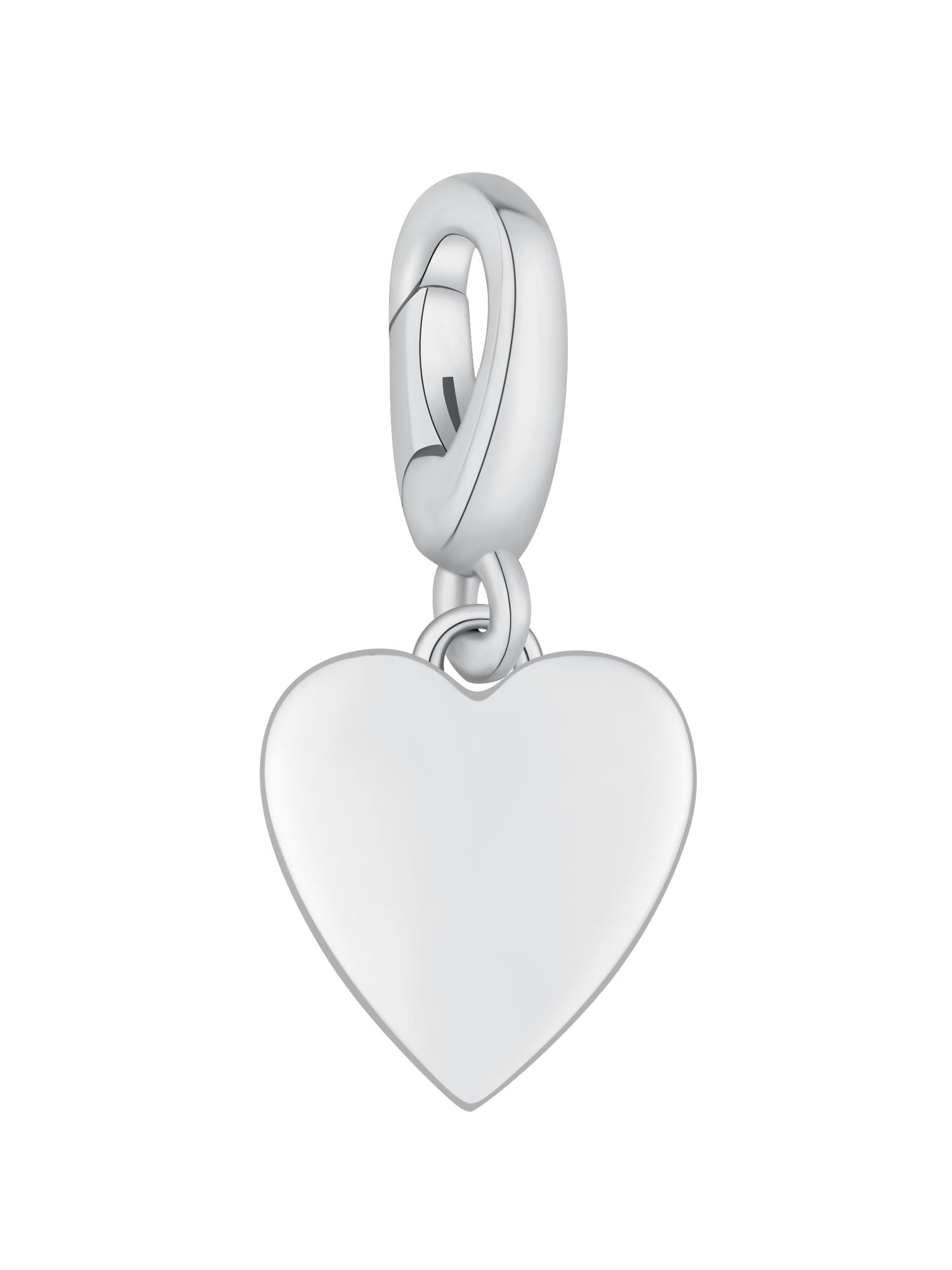 Brilliance Fine Jewelry Simulated Diamonds Heart Angel Charm Set in Sterling Silver - Image 4