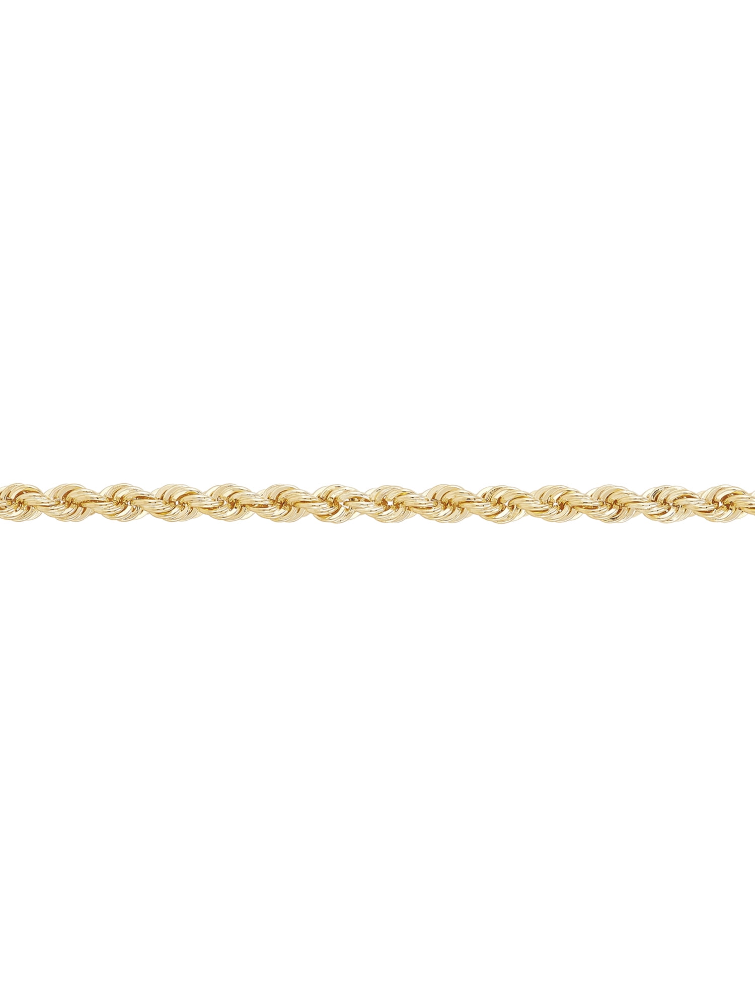 Brilliance Fine Jewelry Sterling Silver and 1/20 10K Gold 2.40MM Hollow Rope Necklace, 18" - Image 2