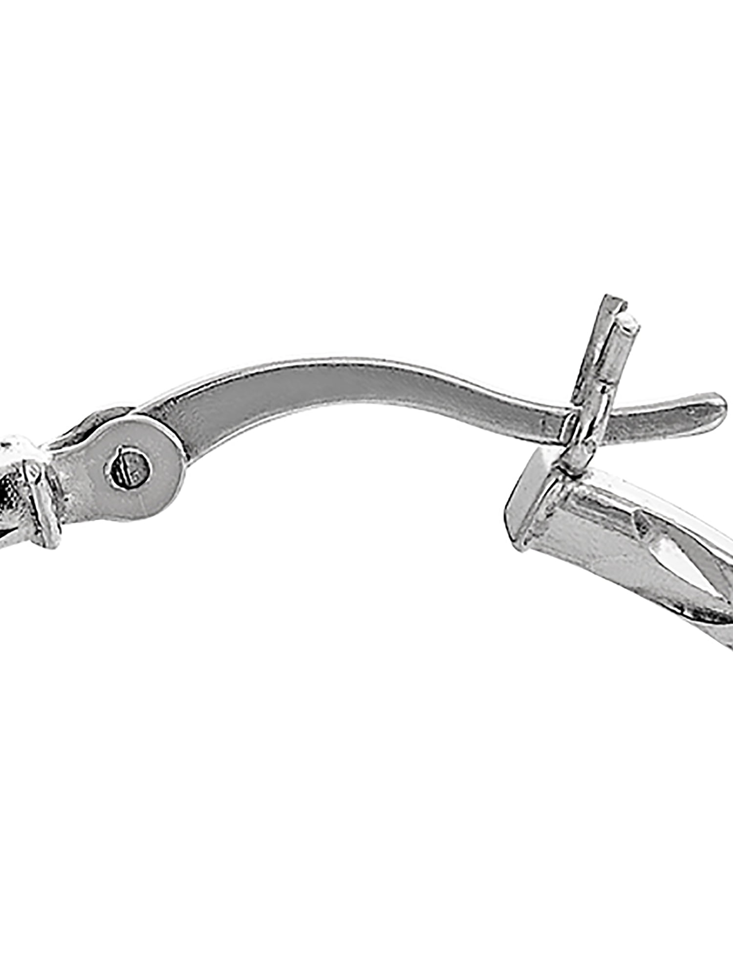 Brilliance Fine Jewelry Sterling Silver Polished Round Tubing Hoop Earrings - Image 4