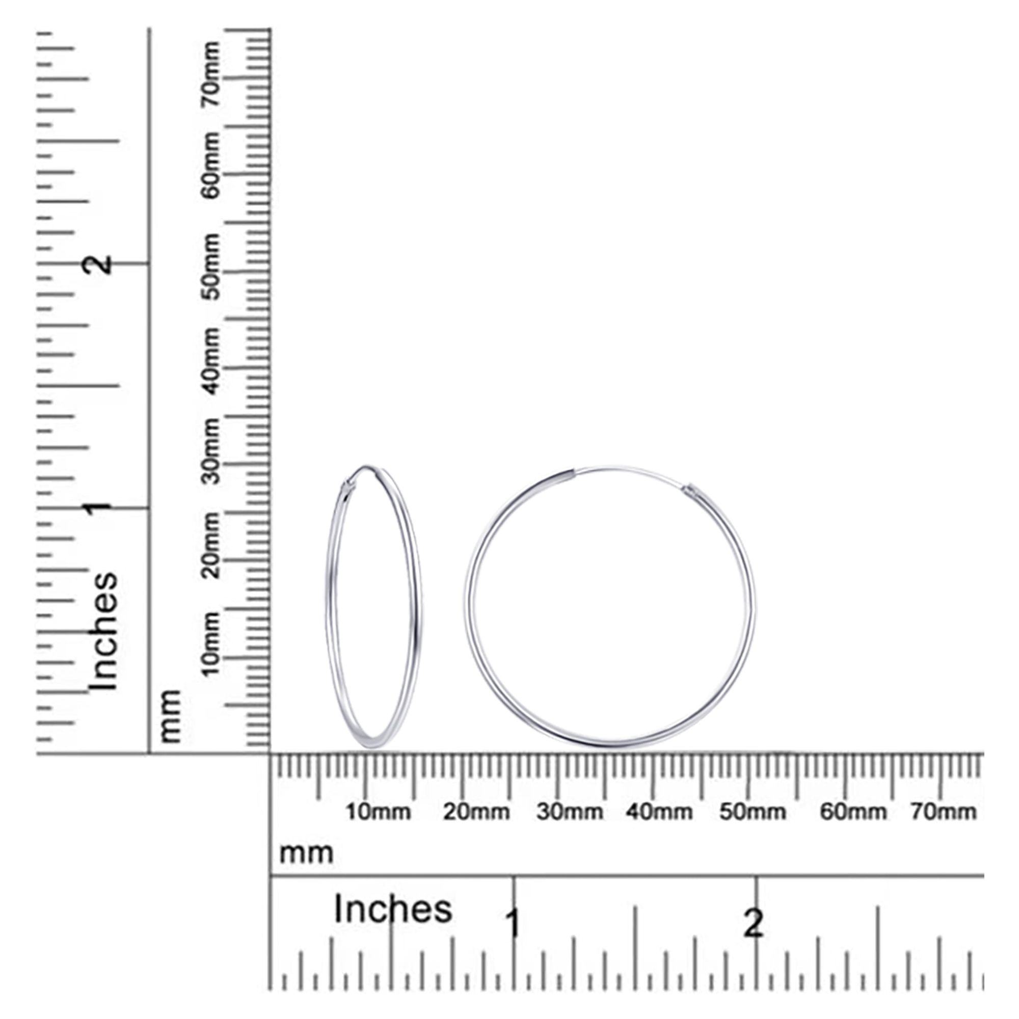Brilliance Fine Jewelry Trio Set of Endless Hoops in Sterling Silver - Image 4