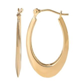Brilliance Fine Jewelry Women's 14k Yellow Gold Hoop Earrings