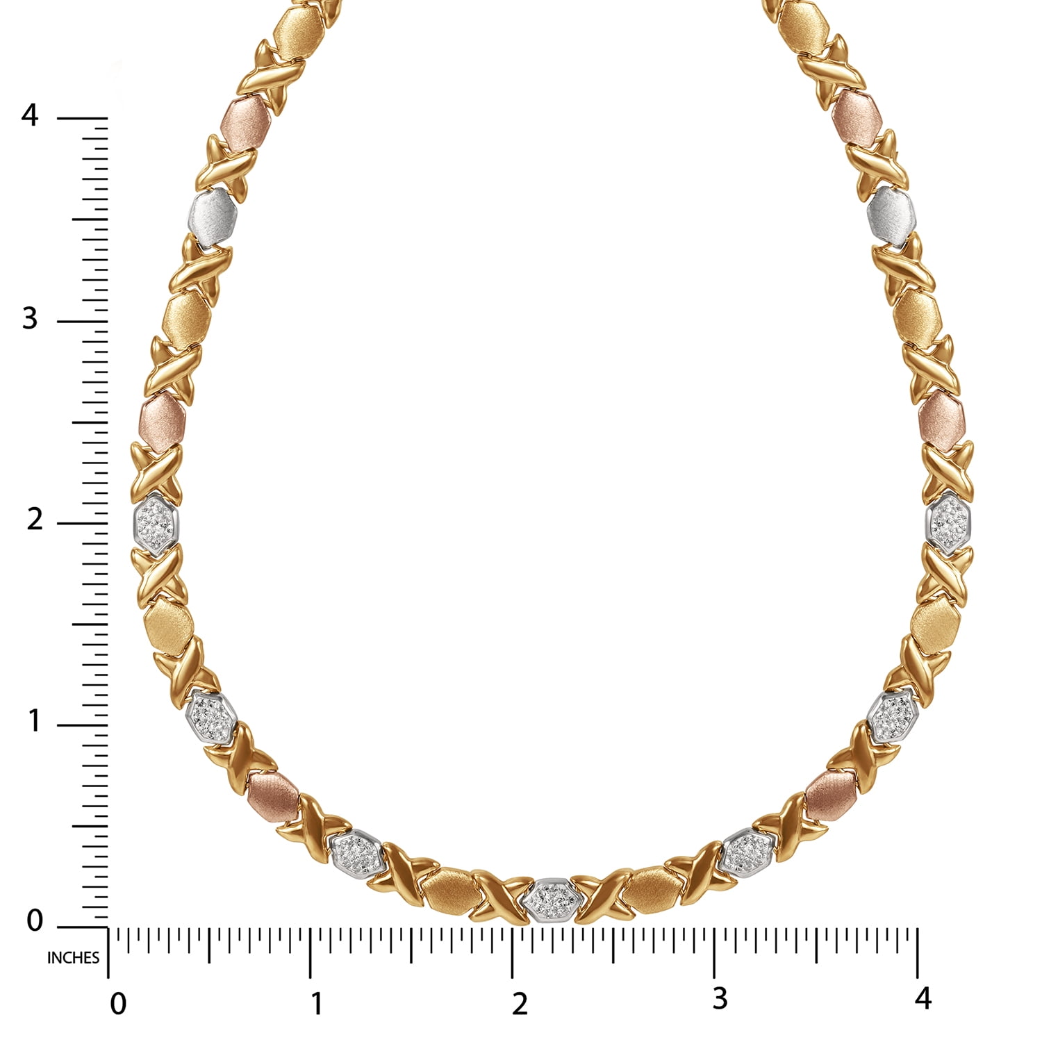 Brilliance Fine Women's Hugs and Kisses Gold-Plated Sterling Silver Necklace, 17.5 Inches - Image 2