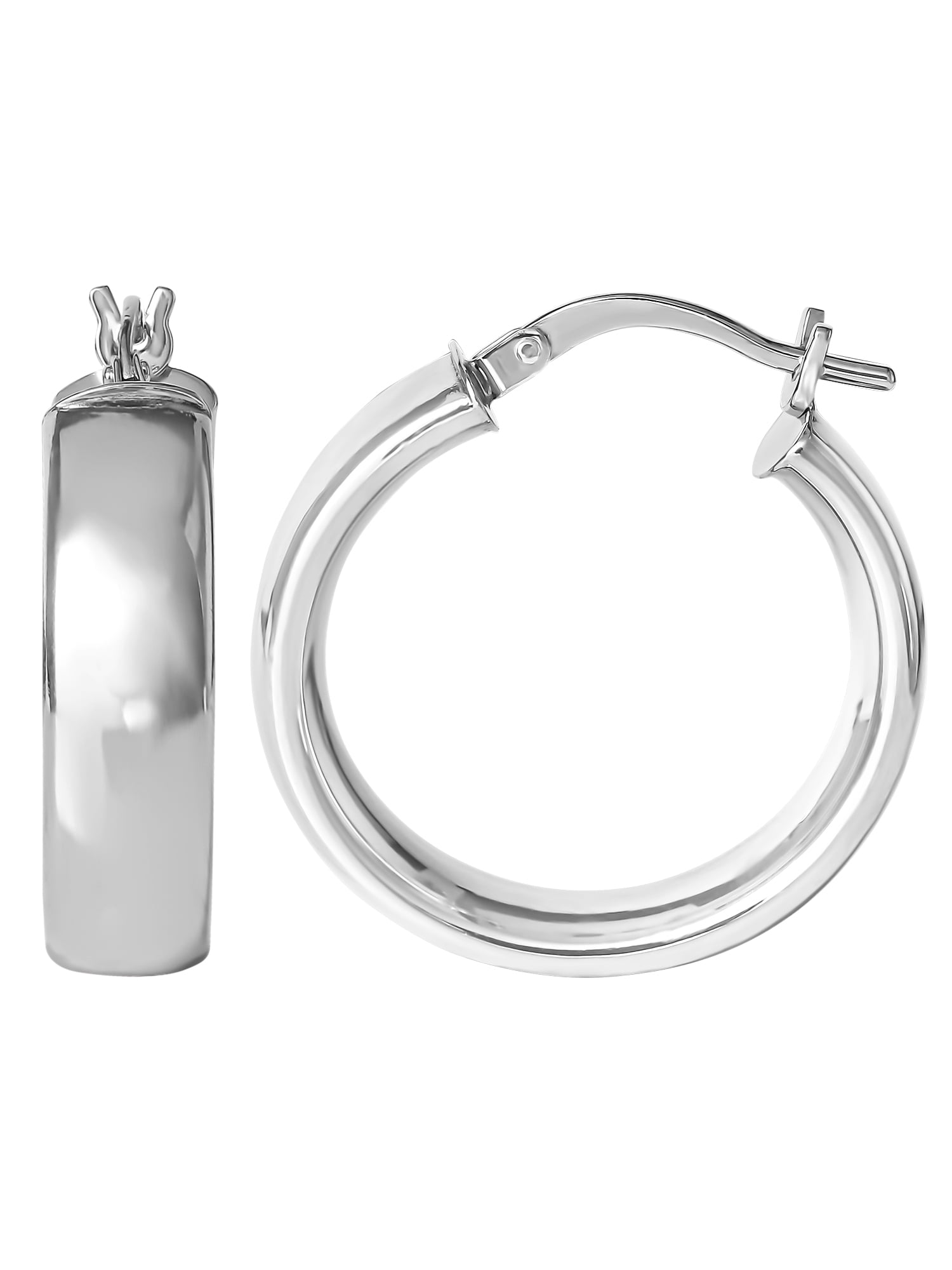 Brilliance Fine Women’s Sterling Silver Round Hoop Earrings