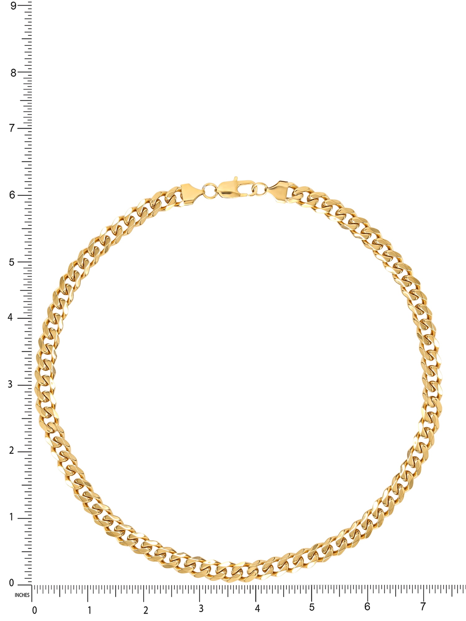 Brilliance Fine Yellow Gold Plated Stainless Steel 20" Curb Chain Necklace for Men - Image 2