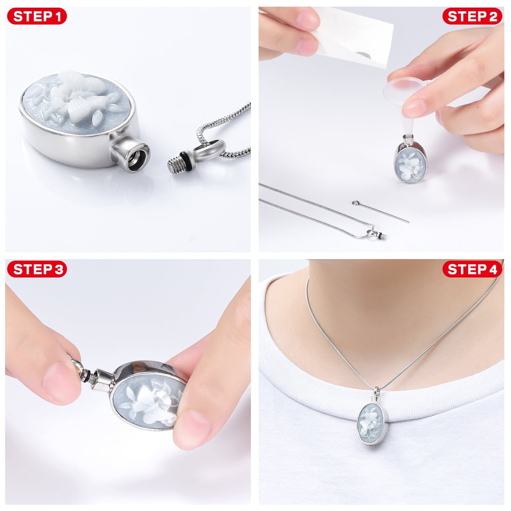 Butterfly Cremation Jewelry for Ashes Memorial Lockets Urn Necklace for Ashes Pendants Stainless Steel Keepsake Jewelry for Ashes - Image 4