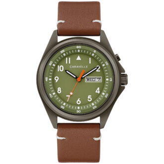 Caravelle by Bulova Men's Brown Leather Strap Watch - 45C119