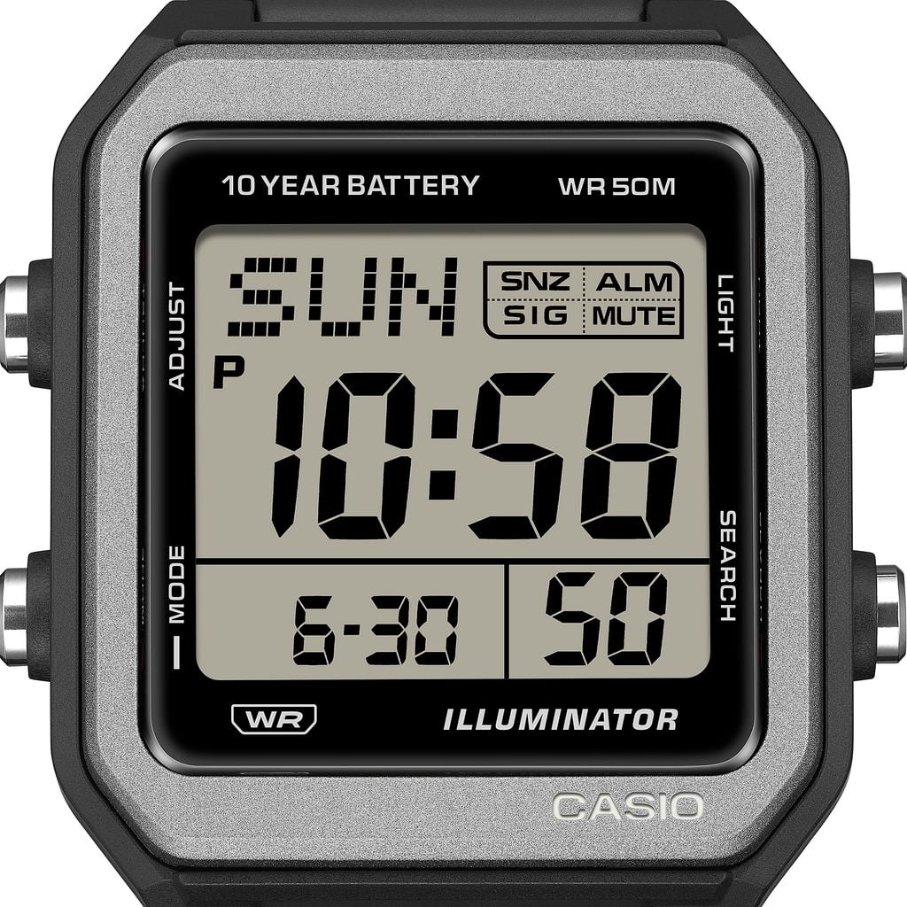 CASIO BLACK DIGITAL RESIN 10 YR BATTERY 50M WR W221H-1AVKC - Image 4
