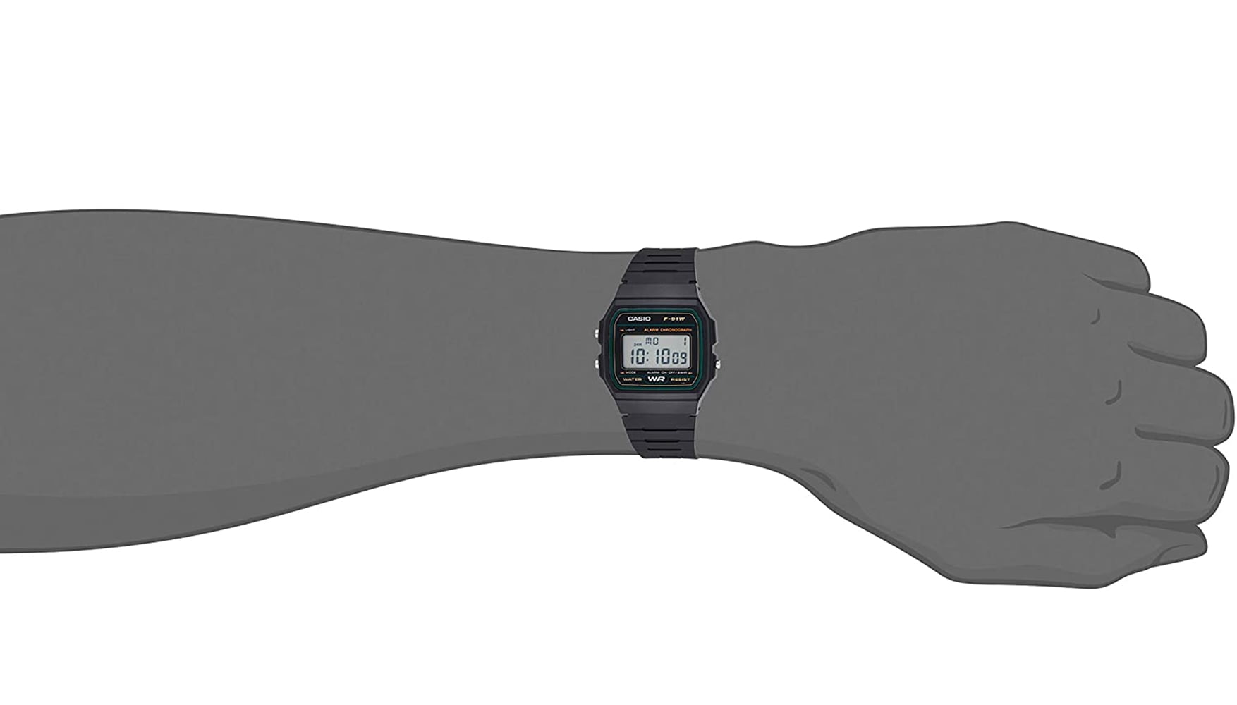 Casio Classic Sports Chronograph Alarm F-91W-3SDG F-91W-3 Mens Watch - Image 2