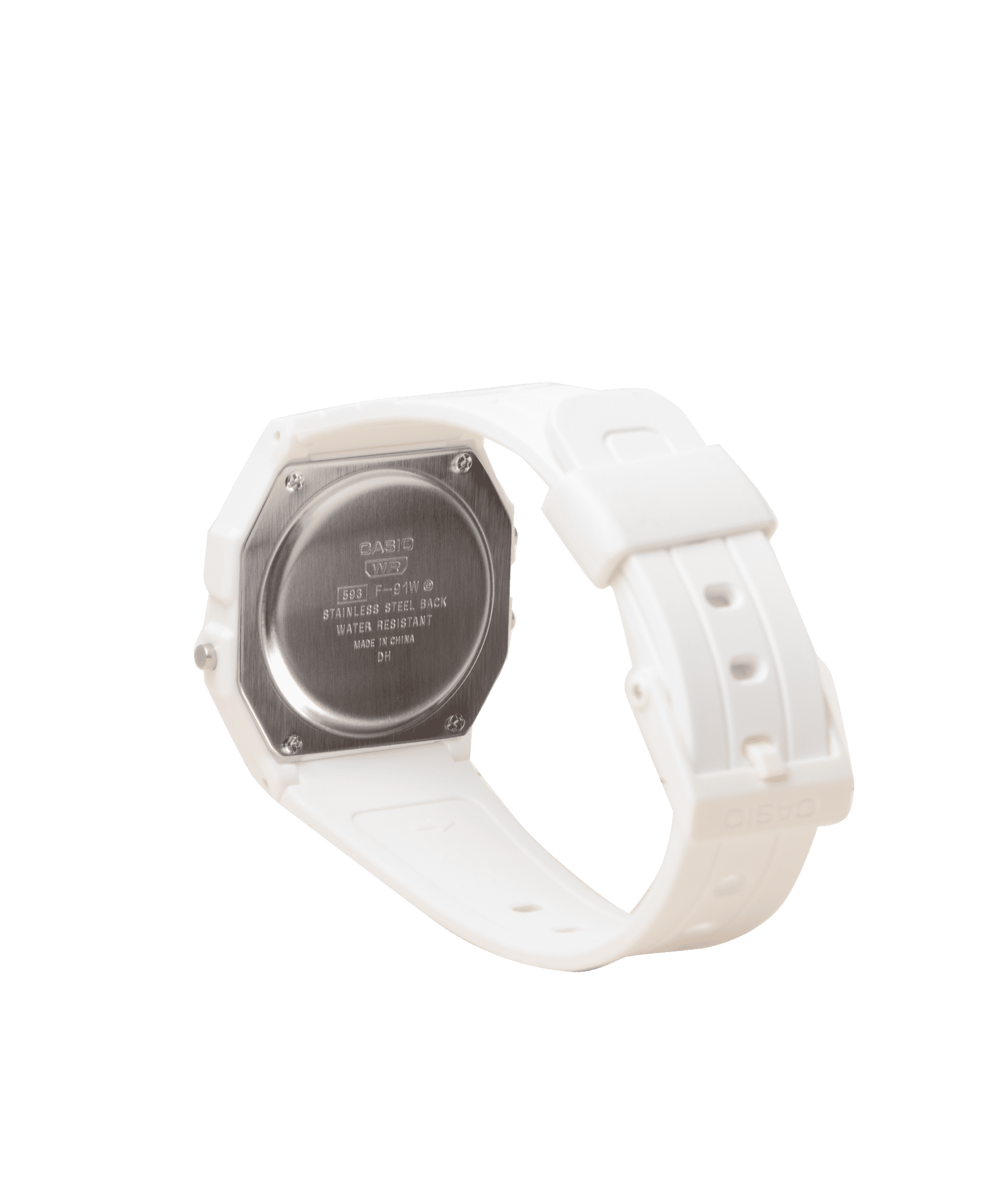 Casio Digital Lcd Classic Wristwatch 7-Yr Battery Bio-Based Resin Band F91 White - Image 4