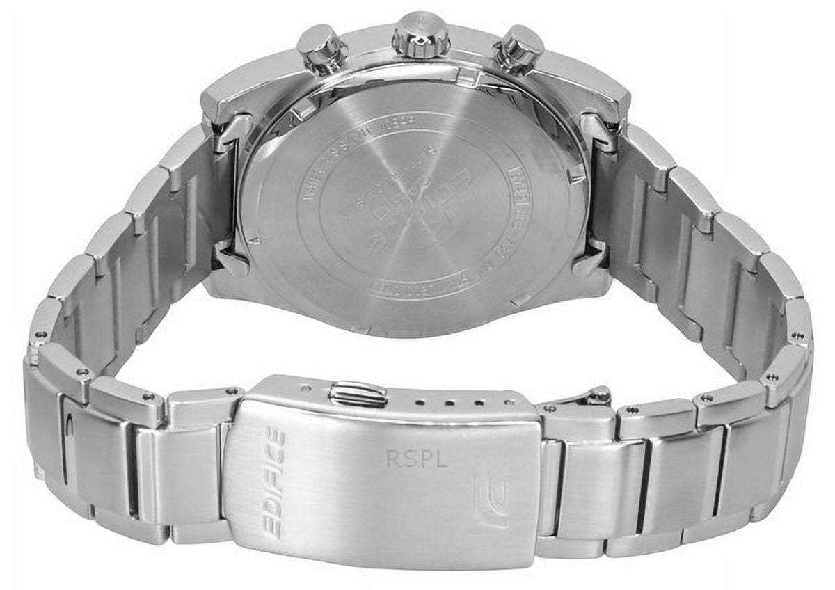 Casio Edifice Analog Chronograph Stainless Steel Silver Dial Quartz EFB-730D-7AV 100M Men's Watch - Image 4