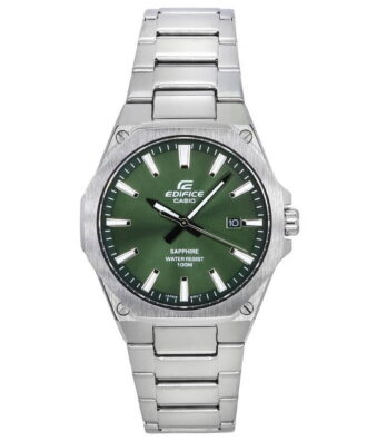Casio Edifice Men's Slim Green Dial Stainless Steel Watch EFR-S108D-3A