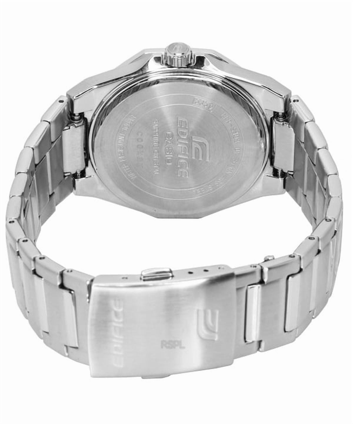 Casio Edifice Stainless Steel White Dial Quartz EFR-S108D-7A EFRS108D-7 100M Men's Watch - Image 4