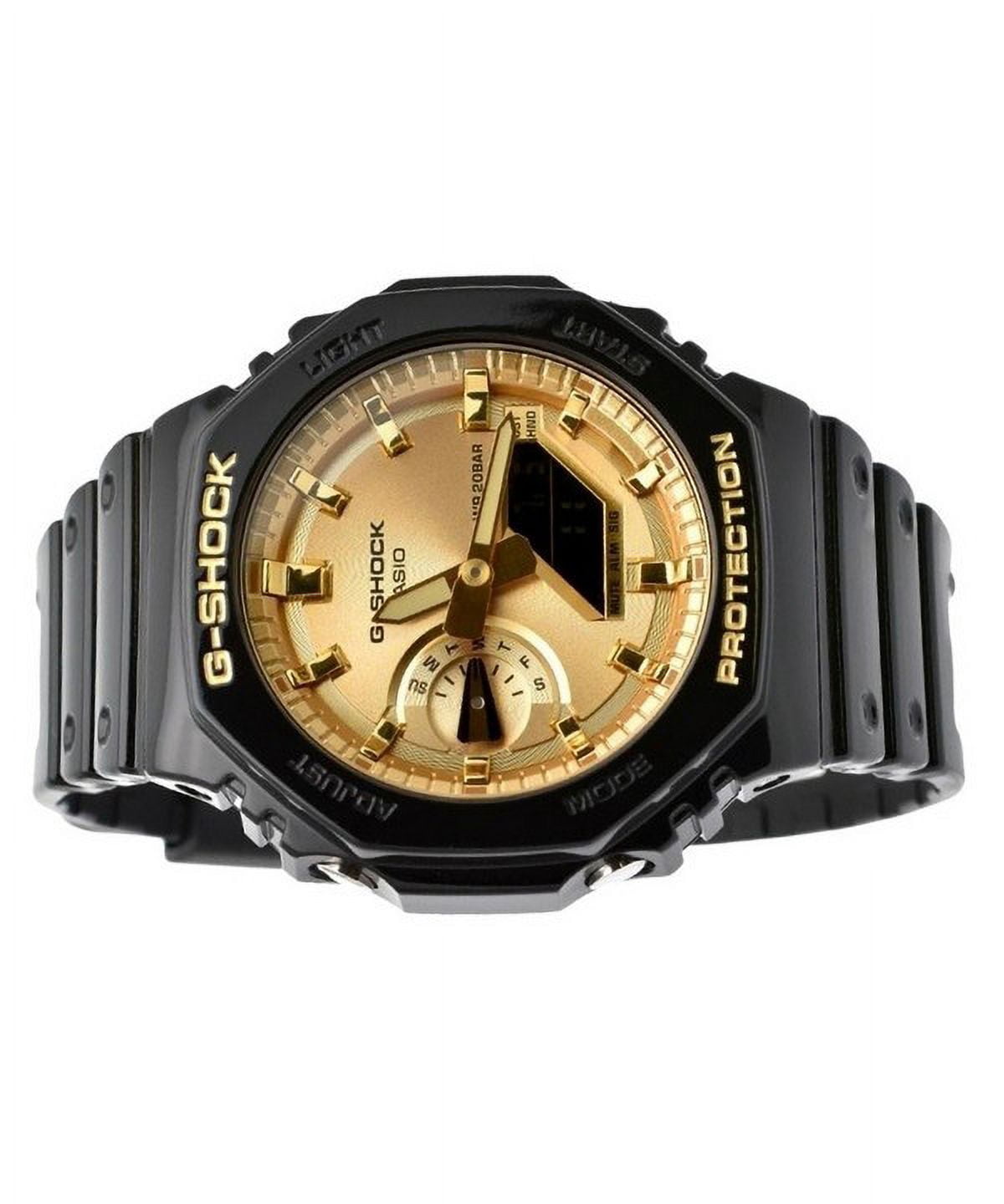 Casio G-Shock Analog Digital Black And Gold Color Resin Strap Quartz GA-2100GB-1A 200M Men's Watch - Image 3