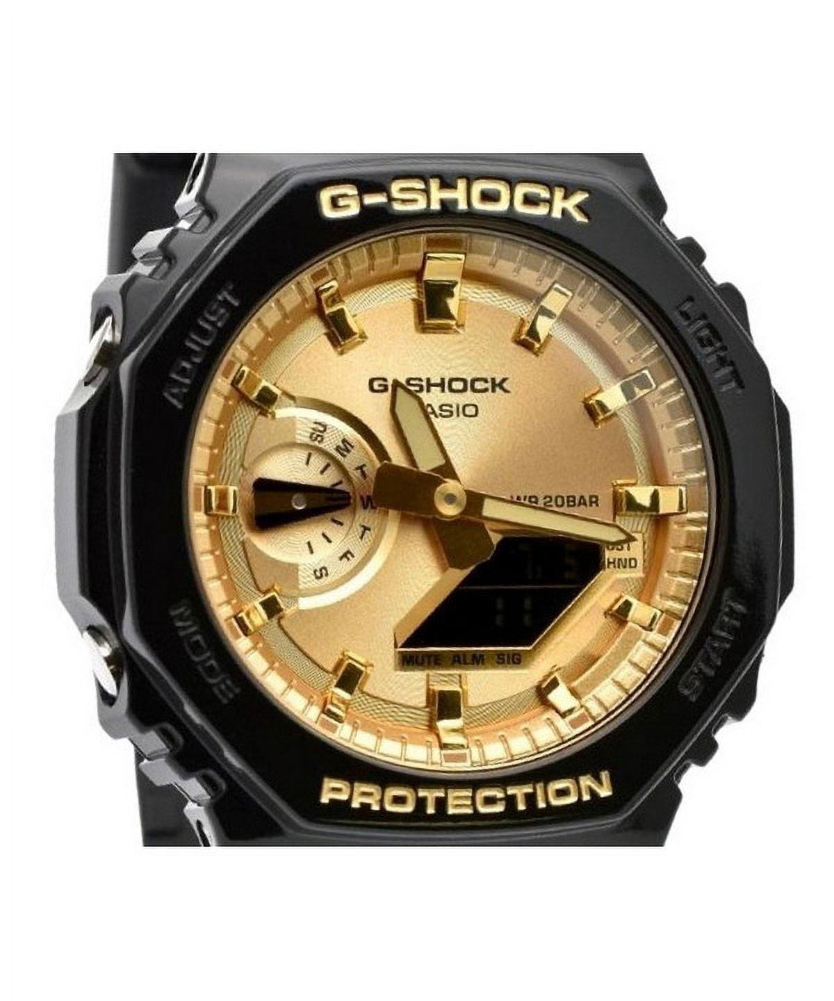 Casio G-Shock Analog Digital Black And Gold Color Resin Strap Quartz GA-2100GB-1A 200M Men's Watch - Image 2