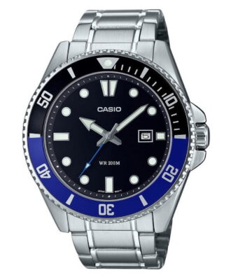 Casio MDV-107D-1A2 Men's Stainless Steel 200M 3-Hand Analog Dive Watch
