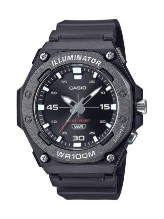 Casio Mens Analog 3-Hands Heavy Duty Wristwatch, Black