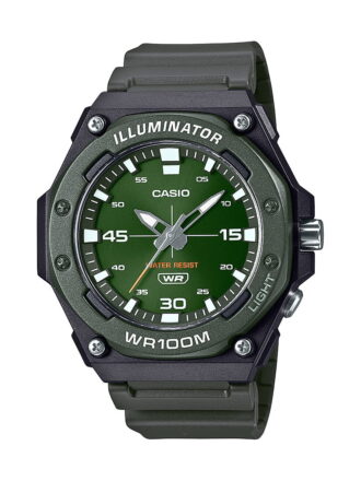 Casio Mens Analog 3-Hands Heavy Duty Wristwatch, Green
