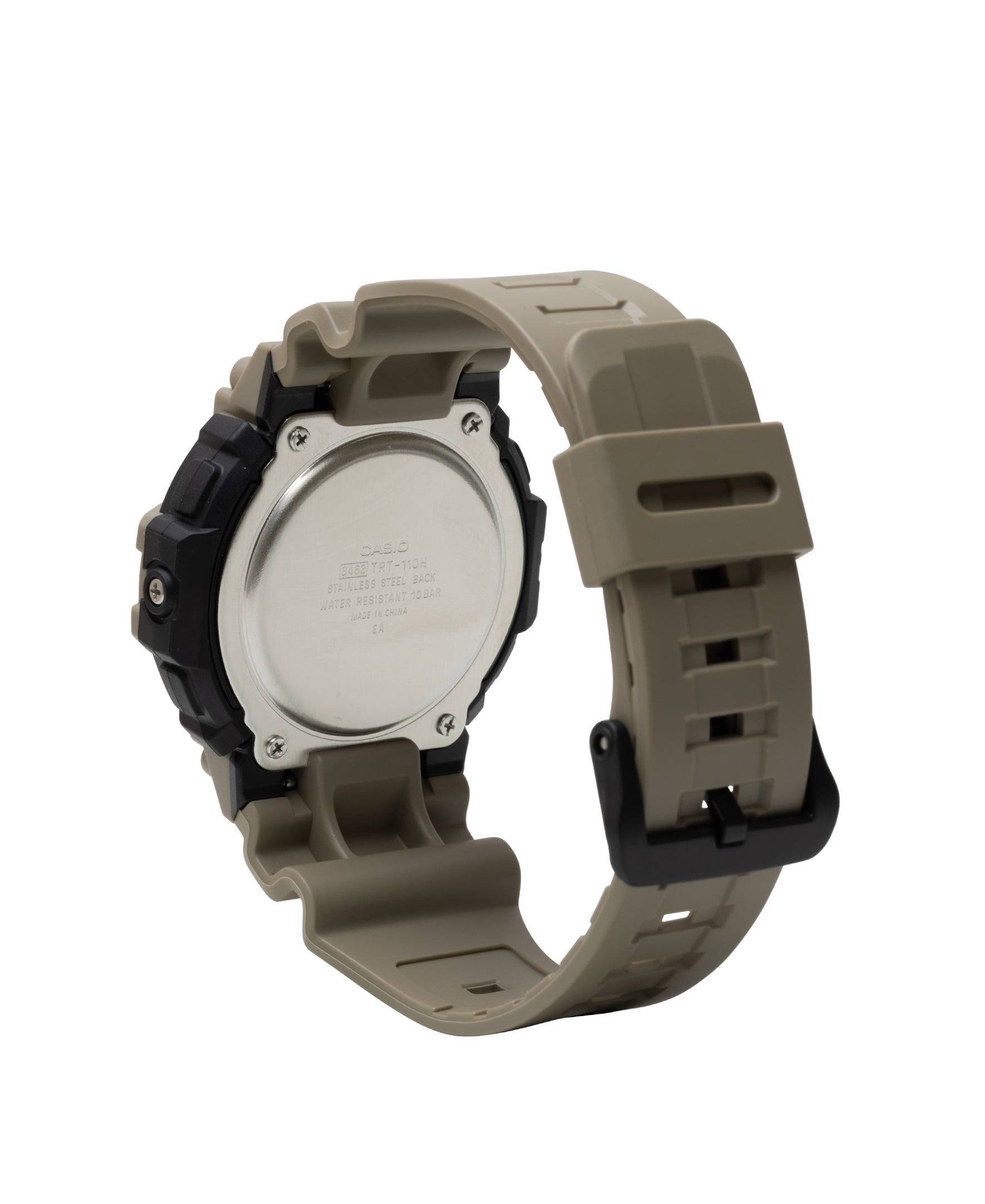 Casio Men's Classic Digital Mud Resistant 100m Khaki Resin Watch TRT110H-5BV - Image 5
