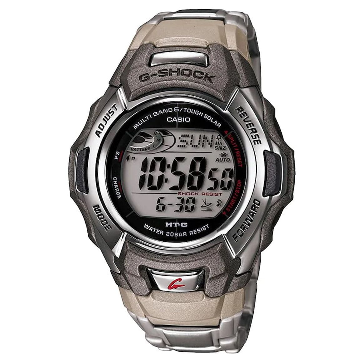 Casio Men's G-Shock Stainless Steel Tough Solar Atomic Digital Watch MTGM900DA