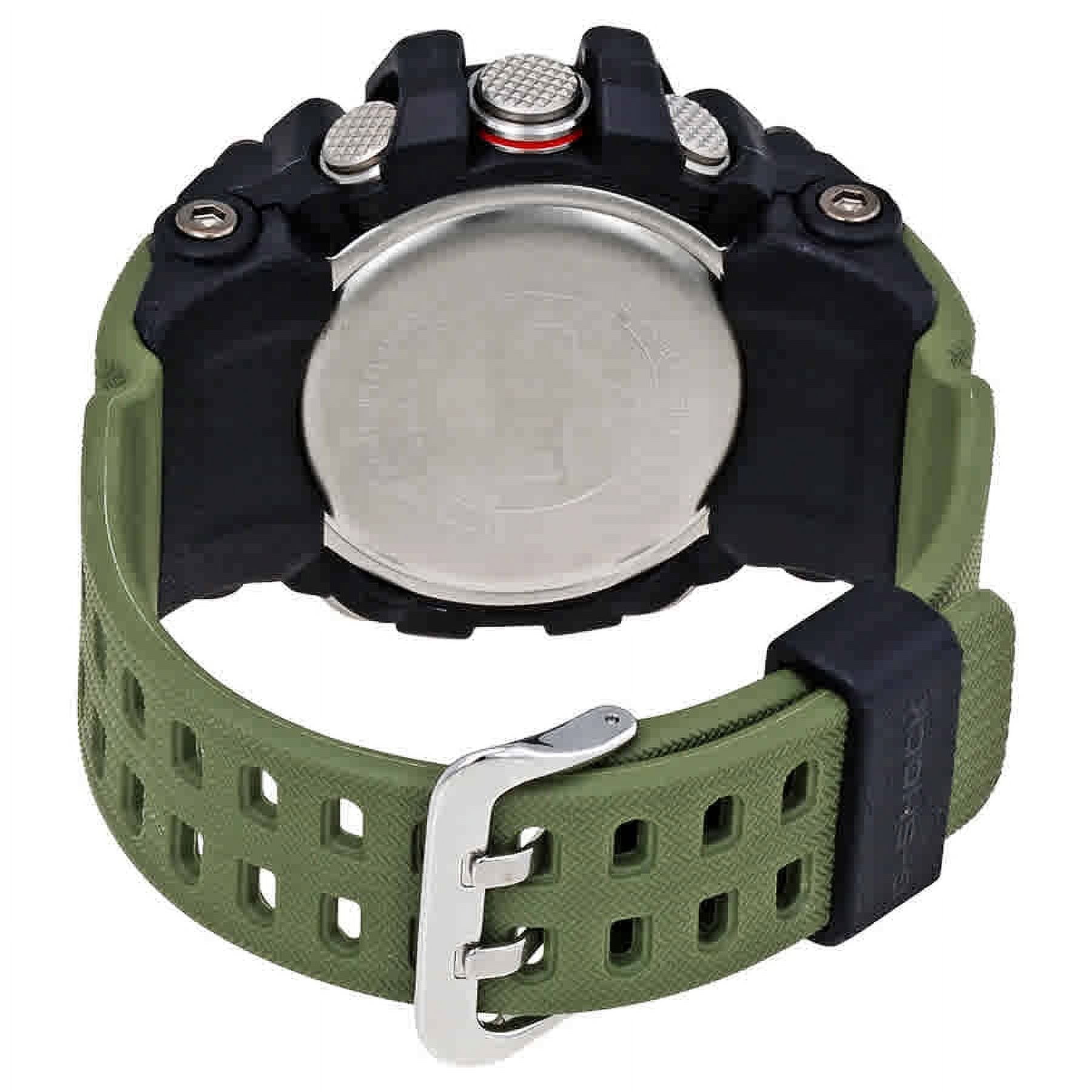 Casio Men's Green Resin Case Analog Stainless Steel Band Round Watch - GG1000-1A3CR - Image 3