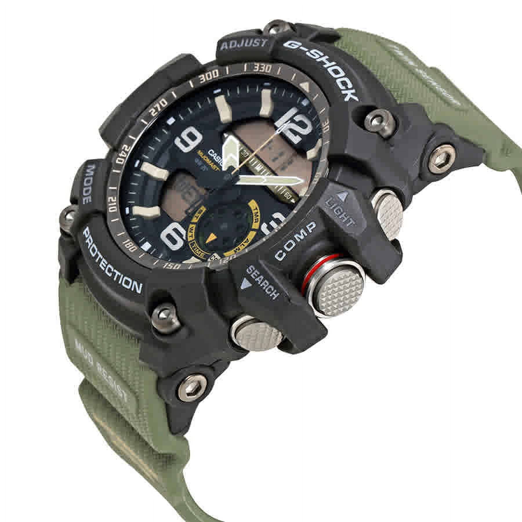 Casio Men's Green Resin Case Analog Stainless Steel Band Round Watch - GG1000-1A3CR - Image 2