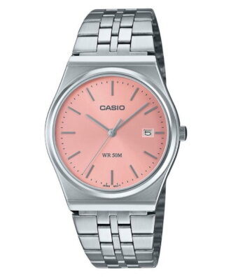 Casio Men’s Stainless Steel Watch with Pink Dial - MTP-B145D-4AVDF