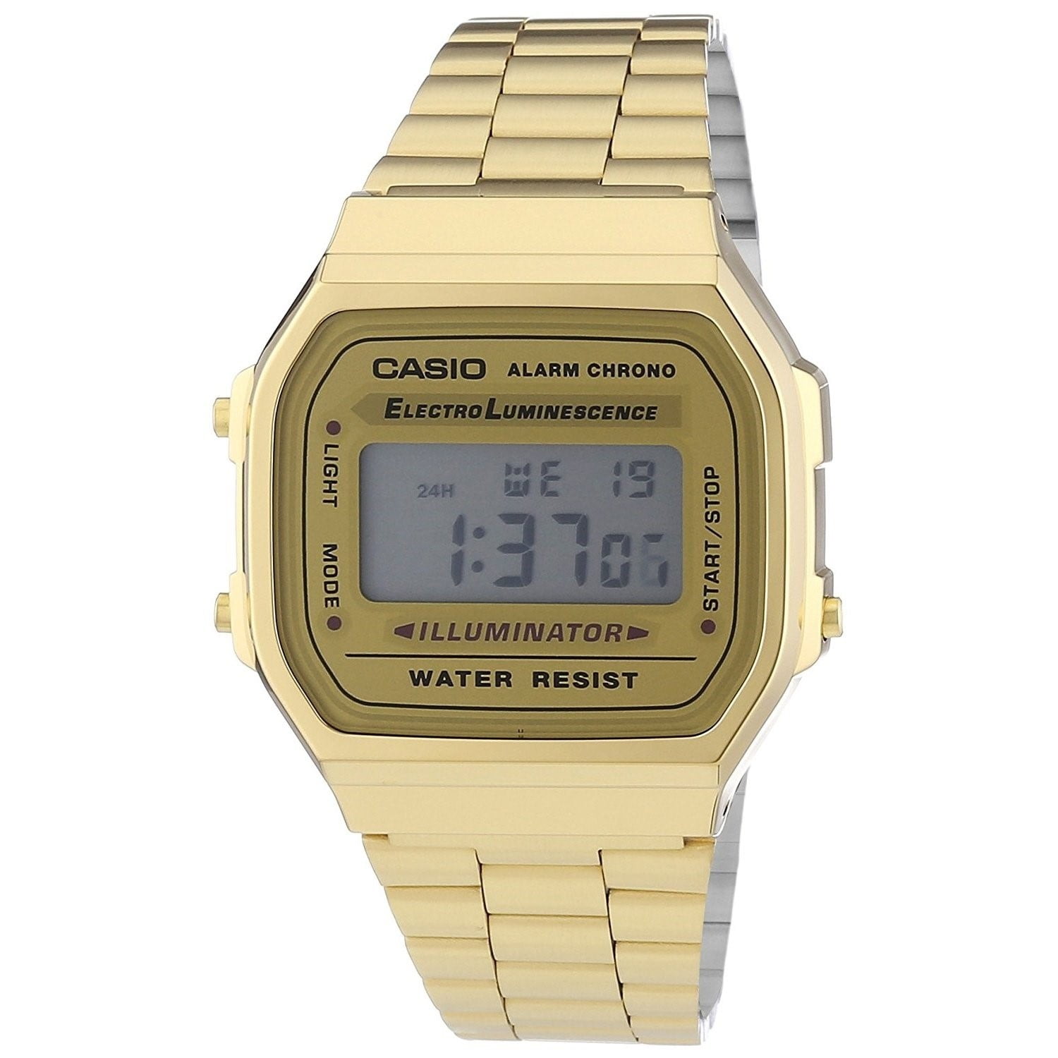 Casio Men's 'Vintage' Digital Illuminator Gold-Tone Stainless Steel Watch A168WG - Image 2
