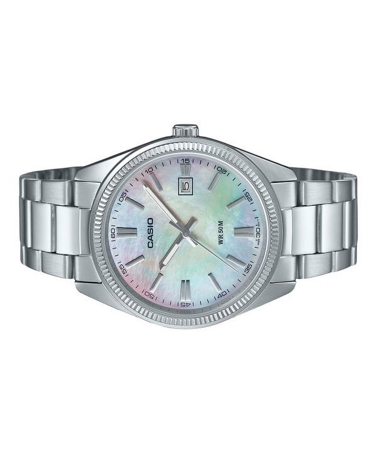 Casio MTP-1302DS-7AVDF Men's Analog Watch – White Dial with Stainless Steel Bracelet - Image 3
