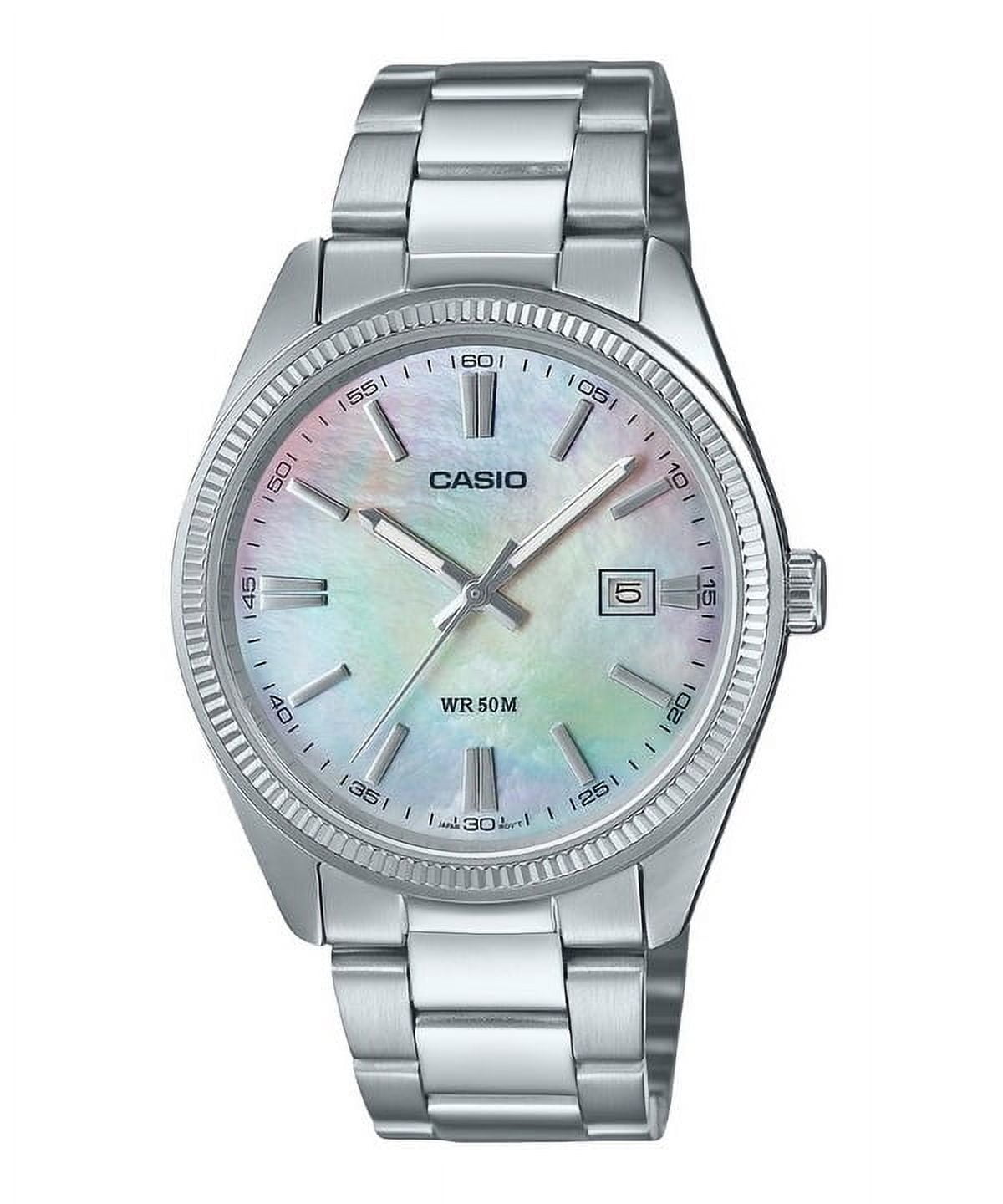Casio MTP-1302DS-7AVDF Men's Analog Watch – White Dial with Stainless Steel Bracelet