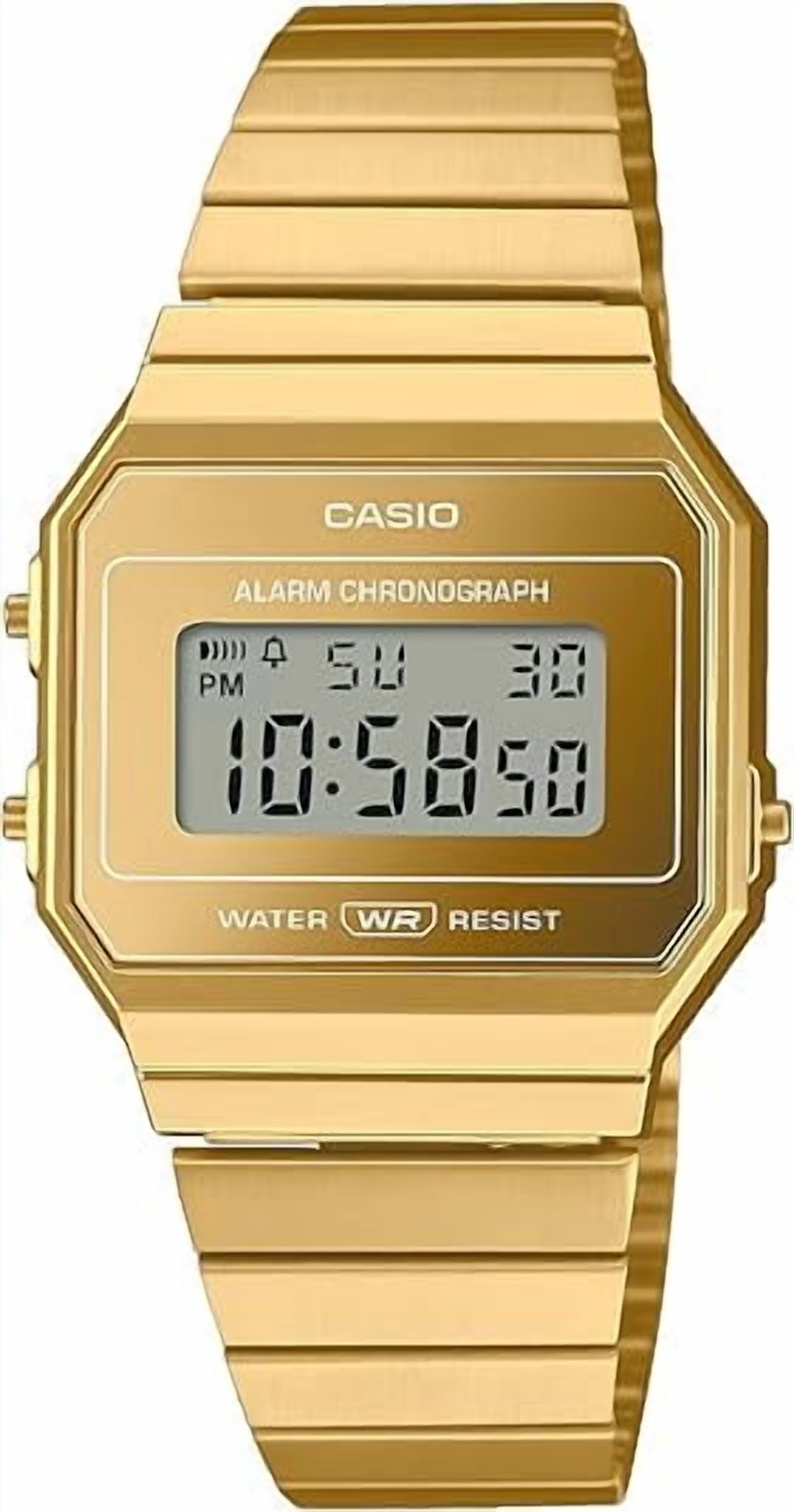 Casio Vintage A700 Series Unisex Gold Bracelet Quartz Watch A700WEVG-9AVT