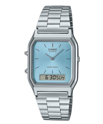 Casio Vintage Analog Digital Turquoise Blue Dial Quartz AQ-230A-2A1 Women's Watch