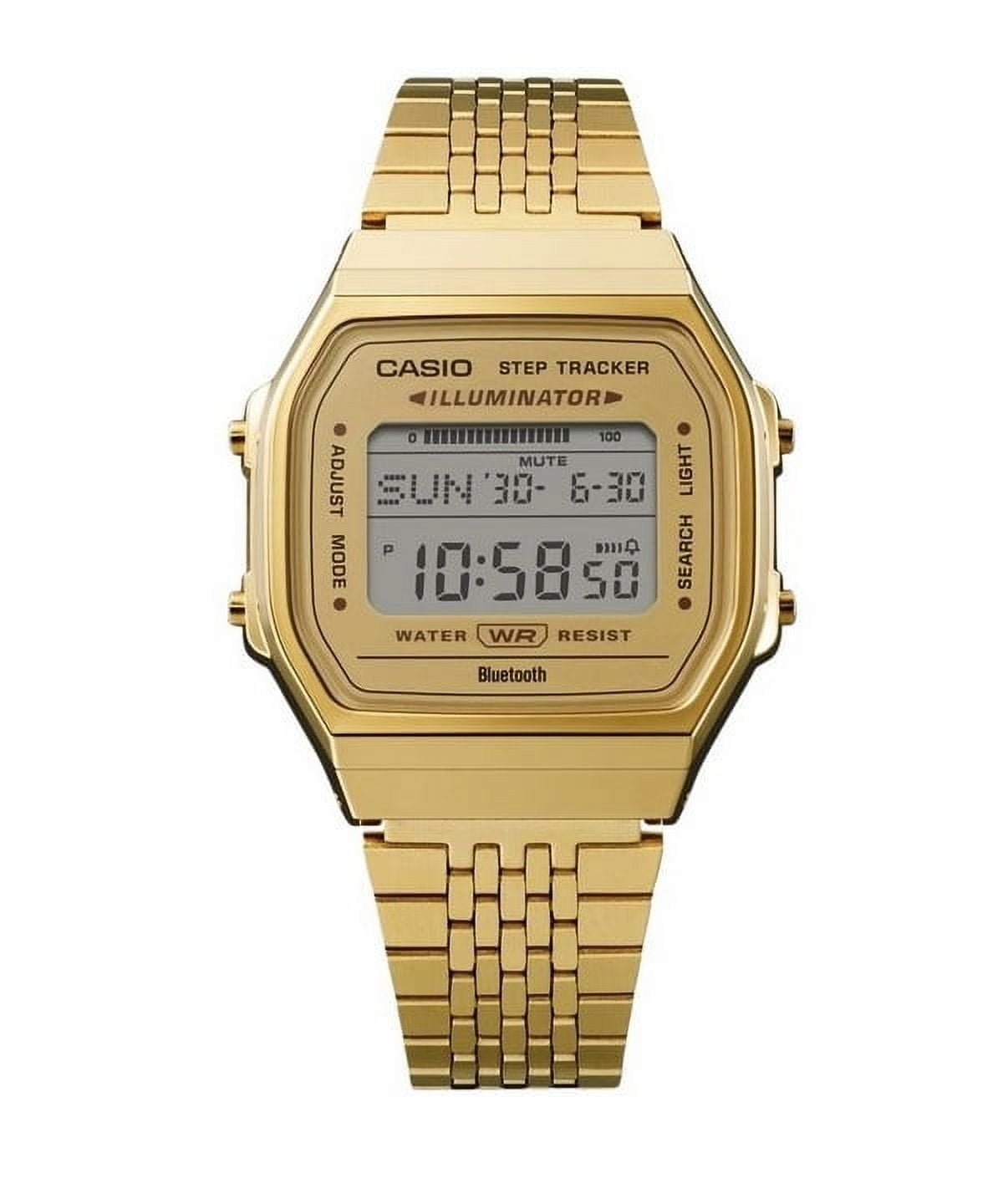 Casio Vintage Digital Smartphone Link Gold Tone Stainless Steel Quartz ABL-100WEG-9A Unisex Watch - Image 3