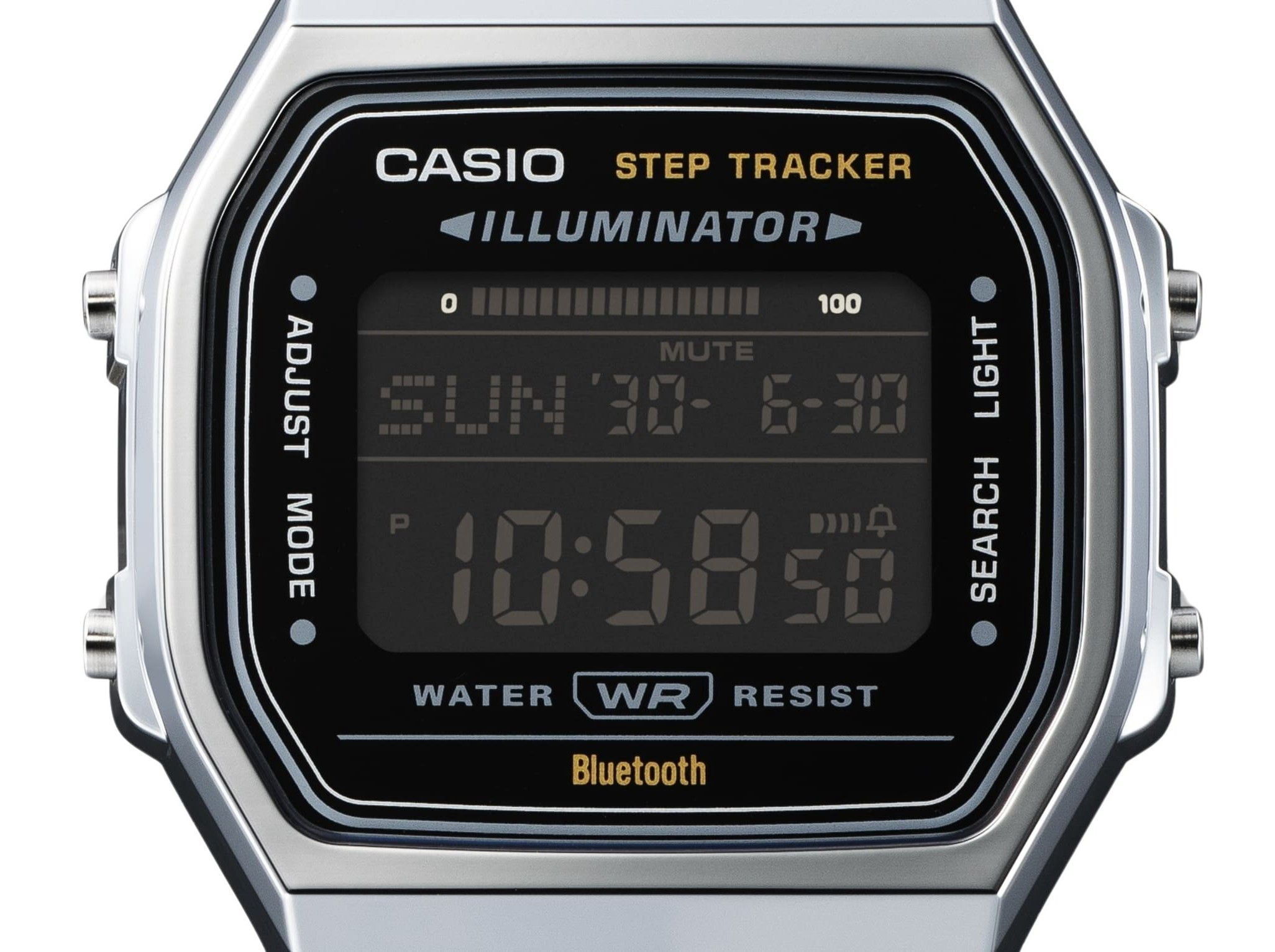 Casio Vintage Digital Smartphone Link Stainless Steel Quartz ABL-100WE-1B Unisex Watch - Image 2