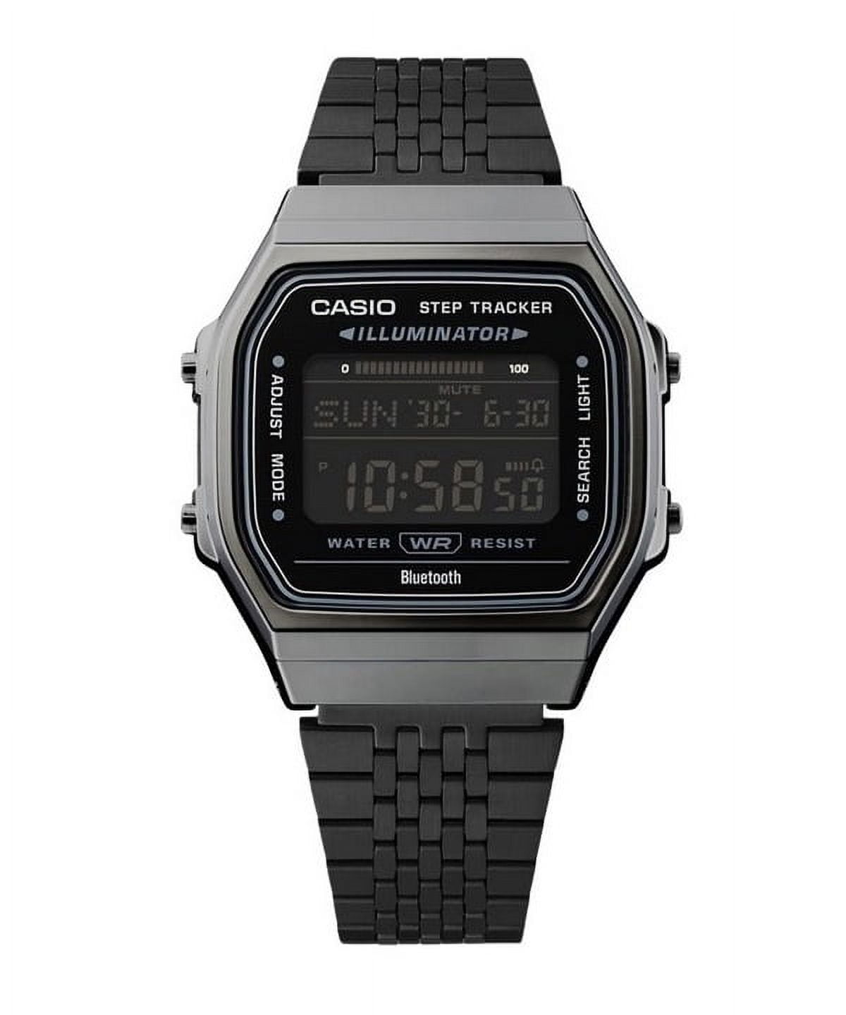 Casio Vintage Digital Smartphone Link Stainless Steel Quartz ABL-100WEGG-1B Unisex Watch - Image 3