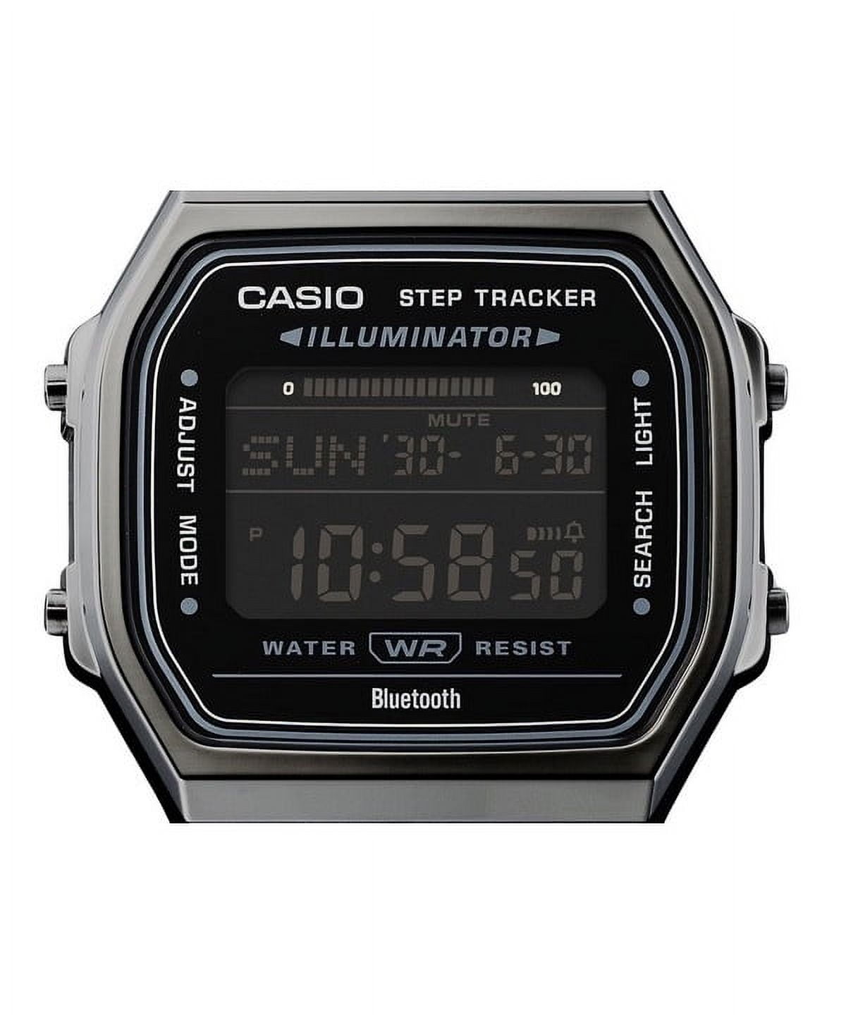 Casio Vintage Digital Smartphone Link Stainless Steel Quartz ABL-100WEGG-1B Unisex Watch - Image 2