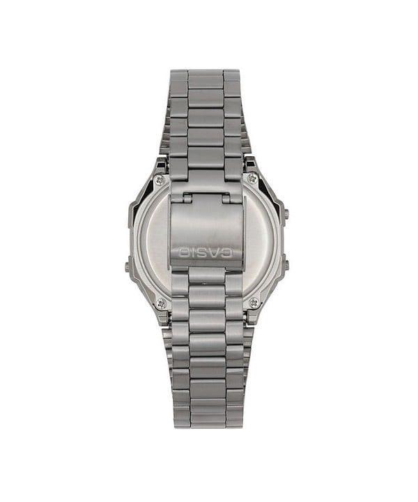 Casio Vintage Digital Stainless Steel Bracelet Black Dial Quartz A168WGG-1B Unisex Watch - Image 3