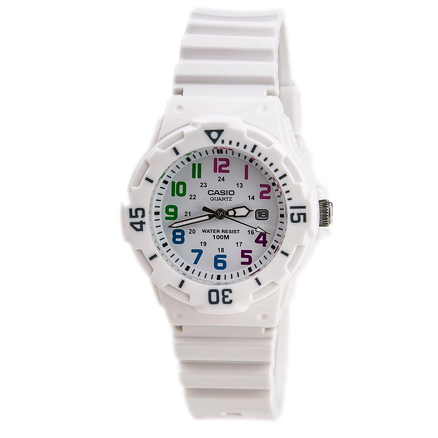 Casio Women's Dive Style Watch, White/Multi-Color LRW200H-7BV - Image 5