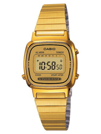 Casio Women's Gold-Tone Classic Digital Watch LA670WGA