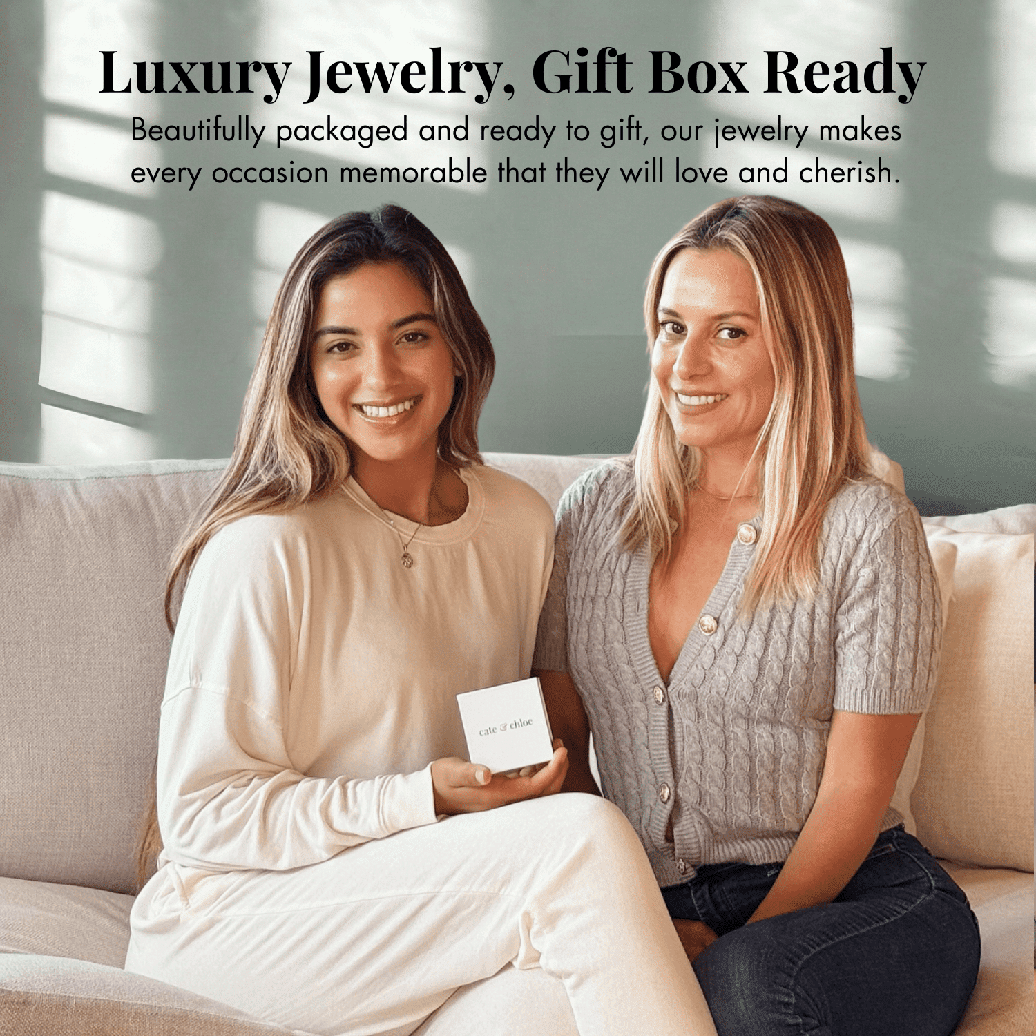 Cate & Chloe Isabel 18k White Gold Plated Dangle Earrings with Simulated Diamond Crystals for Women - Image 3