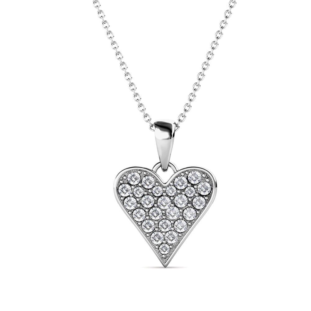 Cate & Chloe Cecilia 18k White Gold Plated Silver Jewelry Set with Swarovski Crystals for Women - Image 2