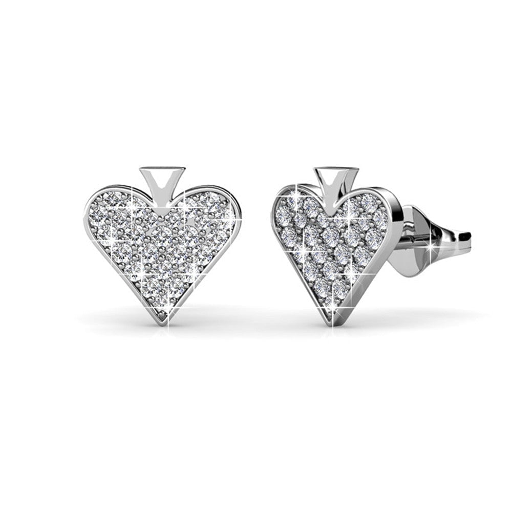 Cate & Chloe Cecilia 18k White Gold Plated Silver Jewelry Set with Swarovski Crystals for Women - Image 3