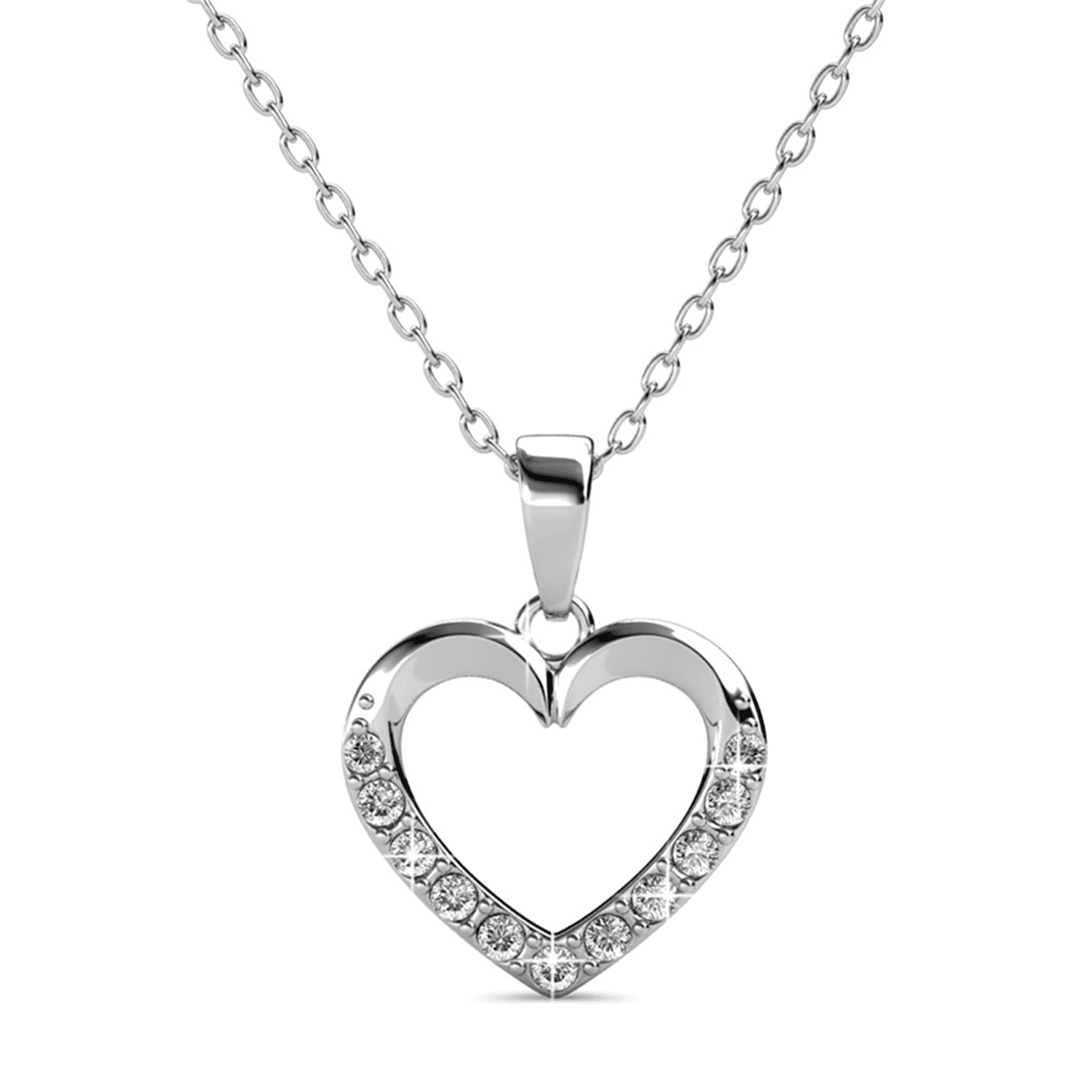 Cate & Chloe Chelsea 18k White Gold Plated Silver Jewelry Set with Swarovski Crystals for Women - Image 3