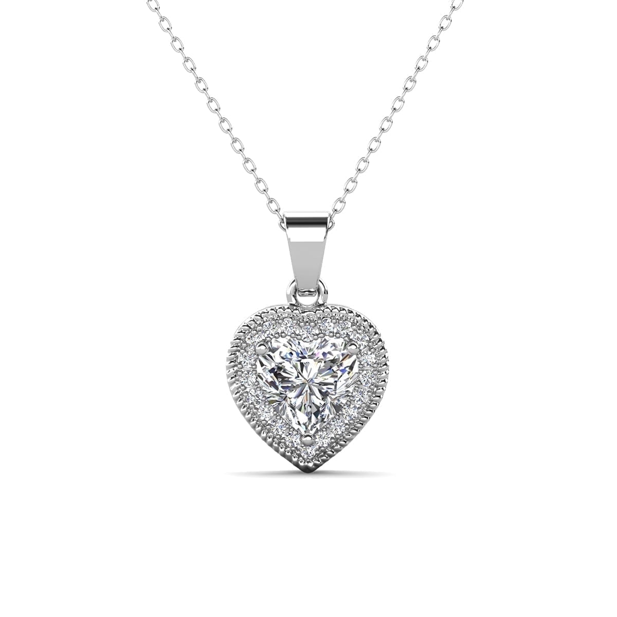 Cate & Chloe Coraline 18k White Gold Plated Jewelry Set with Simulated Diamond Crystals for Women - Image 5