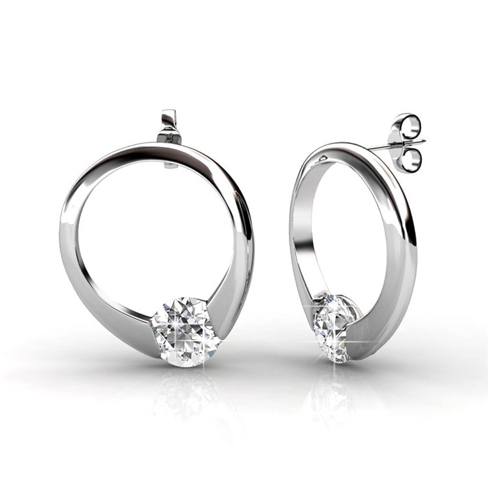 Cate & Chloe Dahlia 18k White Gold Plated Jewelry Set with Swarovski Crystals Gift for Women - Image 4