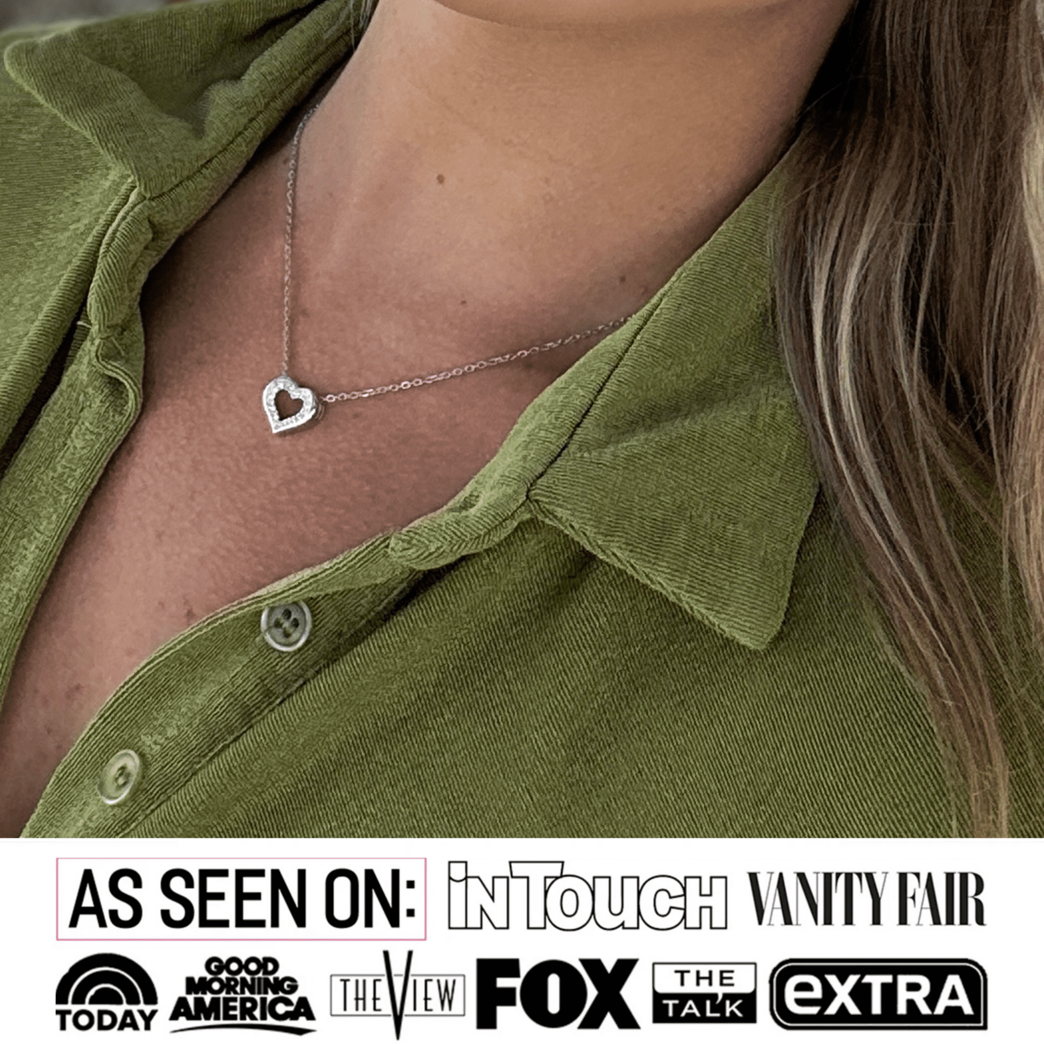 Cate & Chloe Dominique 18k White Gold Plated Pendant Necklace with Swarovski Crystals for Women - Image 2