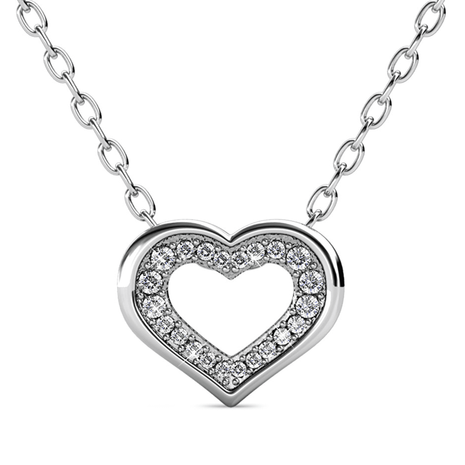 Cate & Chloe Dominique 18k White Gold Plated Silver Jewelry Set with Swarovski Crystals for Women - Image 4